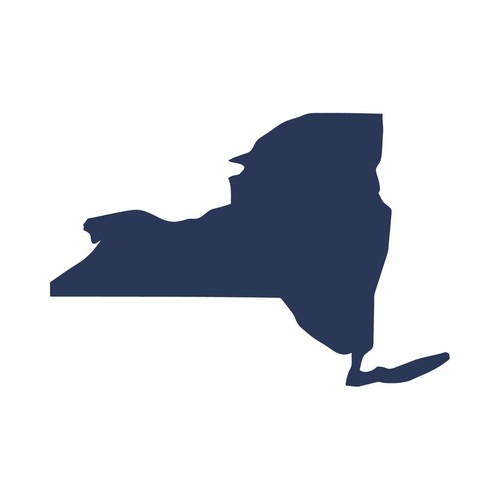 Adesivo new york state outline - adesivo,
