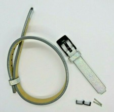 DIESEL Original Cinturino In Pelle DZ5469 Bracciale Argento 7 Mm