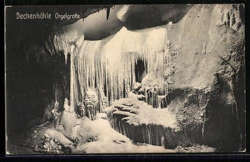 Cartolina dechenhöhle grotta - cartolina, dechenhöhle,