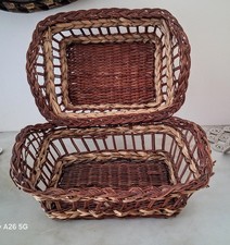 Cestini In Vimini 2 Cesti Rettangolari