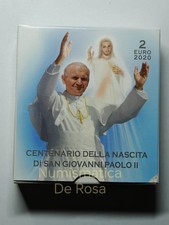2 Euro 2020 Proof Centenario Nascita Giovanni Paolo II Vaticano Francesco