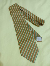 Cravatta Vintage Dior Pour Stock  Anni 70 Righe Verde 