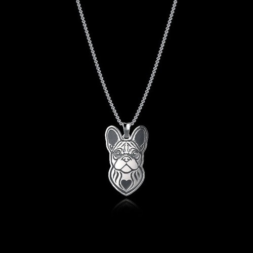 Collana con bulldog francese - collana,
