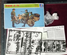 MODELLINO IN PLASTICA MOTO SIDECAR BMW R 75 WERHMACHT TEDESCA RARITÀ