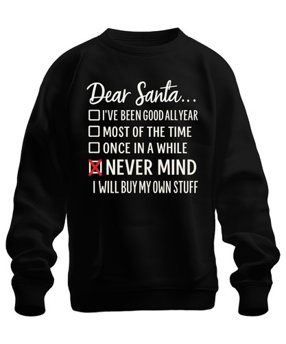 Felpa unisex dear santa never - felpa,