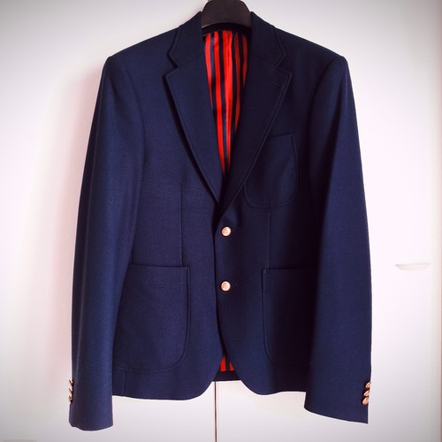 Giacca blazer blu navy uomo - giacca,