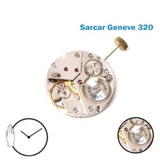 Movimento orologio Sarcar Geneve 320 - placcato argento - movimento orologio ...