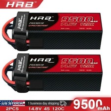 2pcs HRB 4S 14.8V 9500mAh LiPo