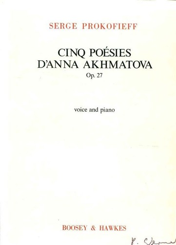 Cinq poesies anna akhmatova - cinq, d'anna
