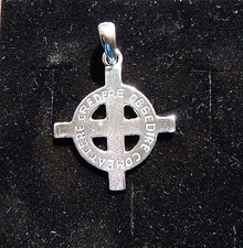  CROCE CELTICA incisa   celtic cross Ciondolo in argento 925 -sterling silver
