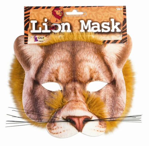 Maschera mezza faccia leone - maschera,