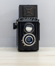 Lubitel 2 LOMO 120 fotocamera TLR medio formato pellicola con obiettivo 75 mm F/4,5 e custodia