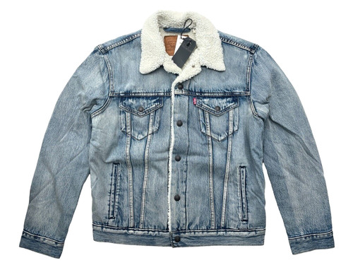Giacca camionista jeans sherpa