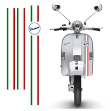 Adesivi Vespa sticker Strisce bandiera italia flag scontornate cropped 3 pz 