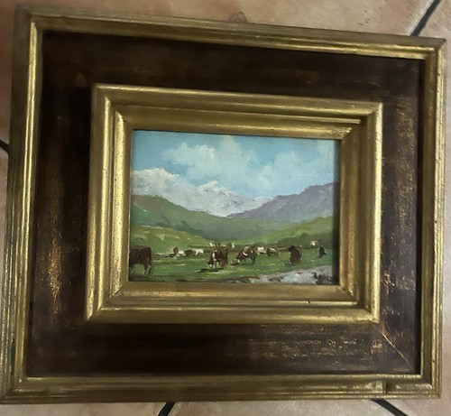 Quadro buoi pascolo stile - buoi,