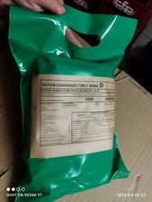 PORT OFFERT Ration de combat "Commando", Menu AU CHOIX, D.D.M 2028, française