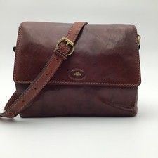 The Bridge tracolla VTG 1990 pelle cognac Made in Italy crossbody leather bag 