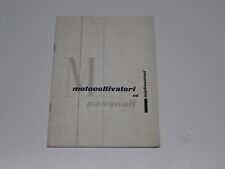 PASQUALI MOTOCOLTIVATORI ED APPLICAZIONI CATALOGO 1959