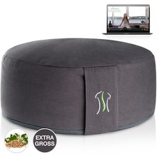 Cuscino meditazione Backlaxx® Ø35 cm seduta yoga rotonda relax ripieno grano saraceno