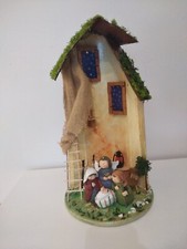 Maxi presepe di Natale in tegola decorata di terracotta  h 45 cm