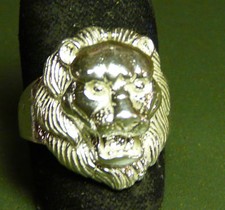 ANELLO TESTA di LEONE ARGENTO