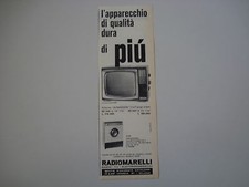 advertising Pubblicità 1963 RADIOMARELLI TELEVISORE RV/LAVATRICE LV A5