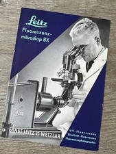 Microscopio Leitz, brochure, add. da utilizzare per microscopio a fluorescenza BX, 1952
