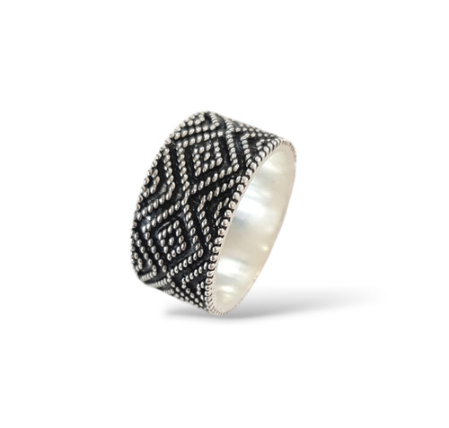 Anello fascia larga filigrana - anello,
