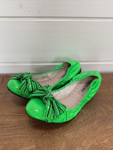 Miu ballerine flats verde - miu,