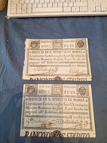 Cedola vaglia scudi 1796 - vaglia,