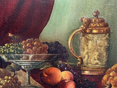 Lahner antico dipinto olio - dipinto, su