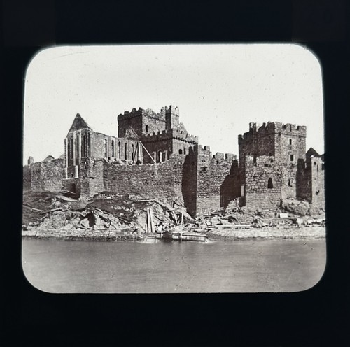 Magic lantern slide - lantern, isle