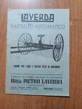 RASTRELLO AUTOMATICO LAVERDA norme uso e listino pezzi ricambio Breganze 1952