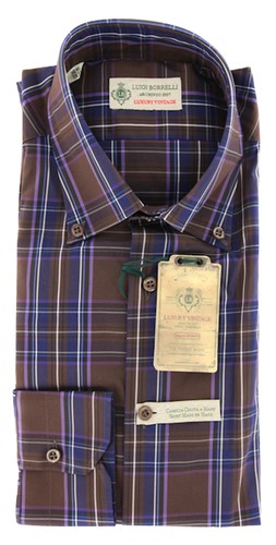 Camicia marrone luigi borrelli - marrone,