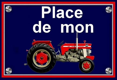 Plaque place mon tracteur - de,