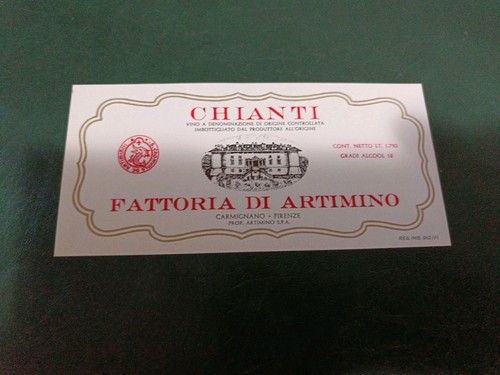 Etichetta vino chianti - chianti,