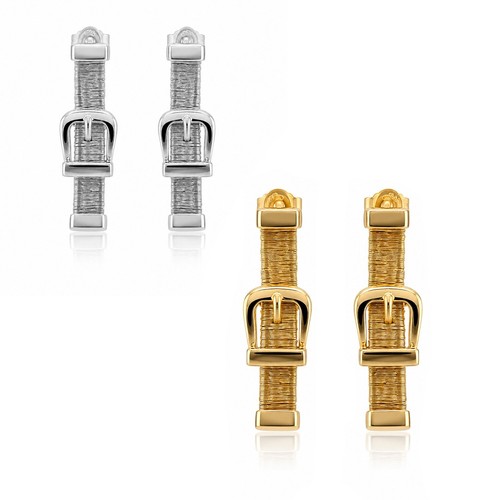 Orecchini fibbia argento - orecchini,