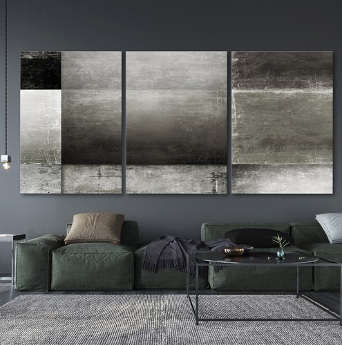 Grand path quadro grigio nero - path,