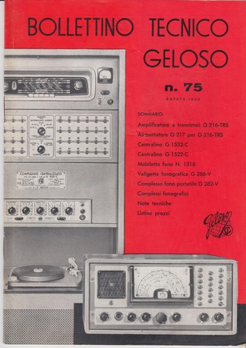 Bollettino tecnico geloso - tecnico,