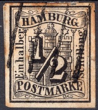 STEMMA CON INDICAZIONE DEL VALORE SOVRAPPOSTA  S.1/2 UNIF.1 USATO CON ANNULLO