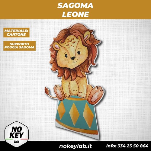Sagoma leone cartone bambini - sagoma,