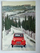 CITROEN 2 CV cavalli AUTO car snow CPA vintage cartolina postcard *