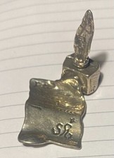 FOGLIO E CALAMAIO IN ARGENTO