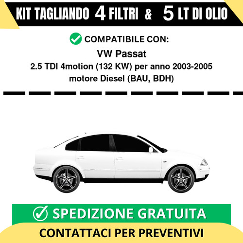Tagliando per passat 5 - vw, 2.5
