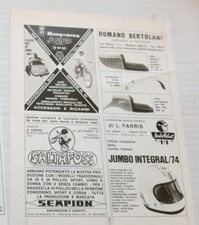 advertising Pubblicità  BICI SALTAFOSS CERIANI JUMBO HELMETS - 1974-BICI EPOCA