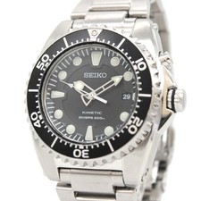 [Ecc+5] SEIKO KINETIC SCUBA 5M62-0BL0 SKA371PC Nero 200M Uomo dal GIAPPONE A483