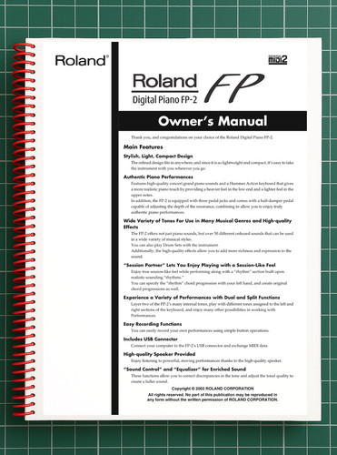Roland 2 in 1 owners - fp-2, —
