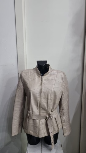 Giacca pelle donna beige - in,