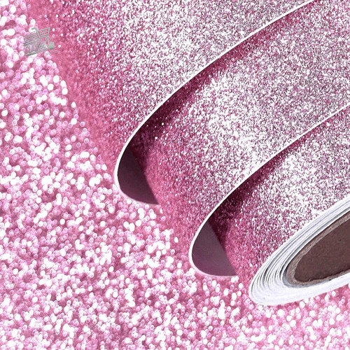 Carta adesiva rosa glitter