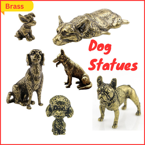 Statua cane simpatico - , ottone